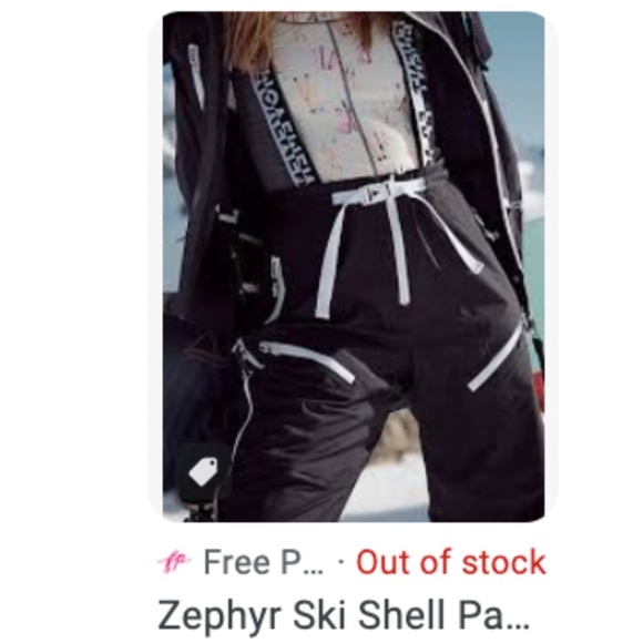 Free People Zephyr Ski Shell Pants in Black Combo - NWT - Picture 9 of 17